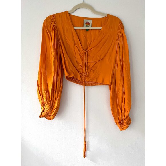 FARM Rio Orange Crop Top - Picture 3 of 5